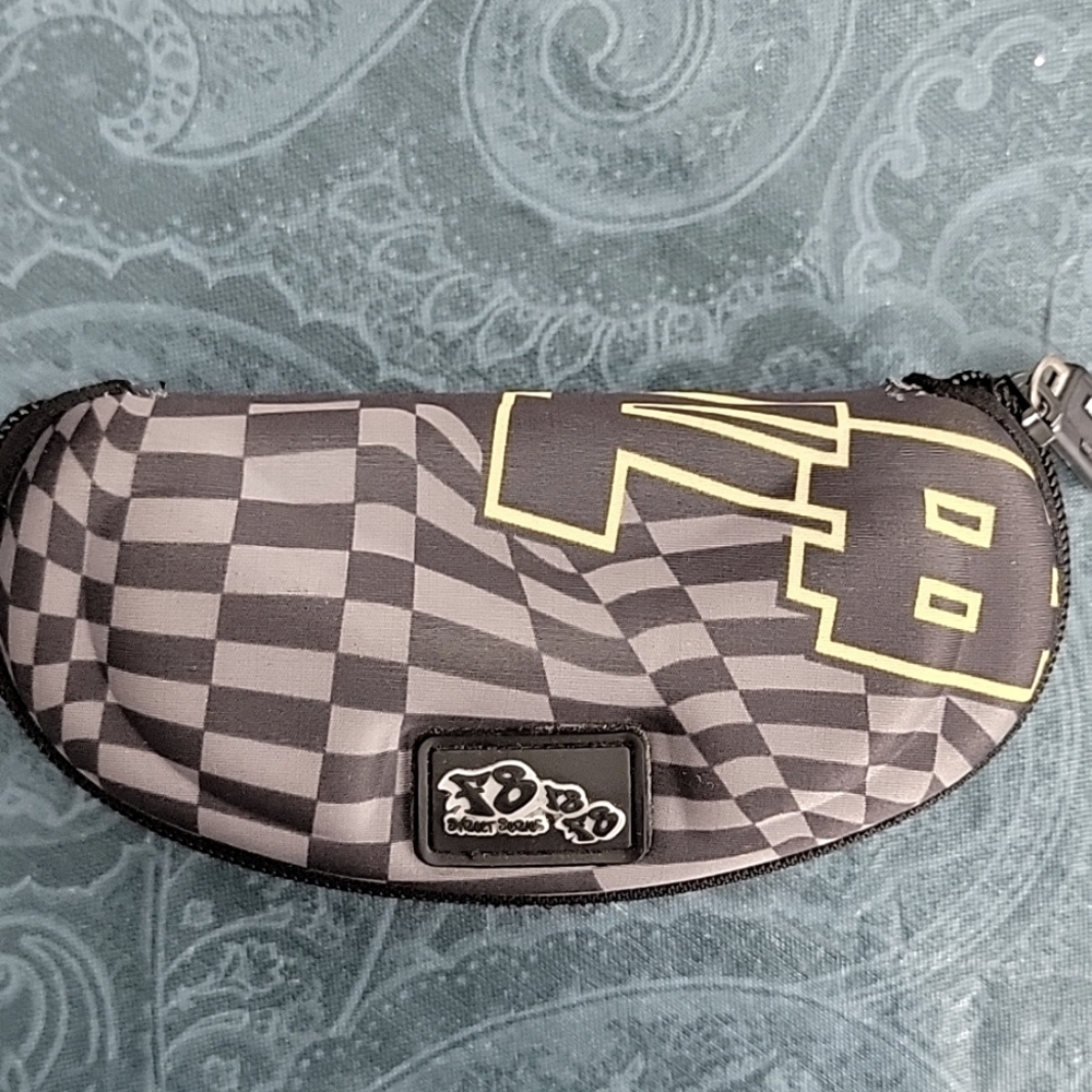 Liberty Sport F8 Black & Gray Checkered Zippered Eyeglass Case (Case Only)